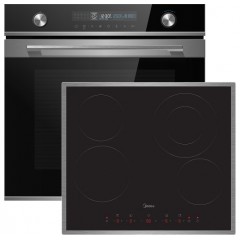 Midea Φούρνος Ηλεκτρικός Άνω Πάγκου 70lt 59.5cm MBON5M90E5-BK με Κεραμικές Εστίες MCH640F145K0FRX